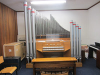 Die Orgel im Konzertsaal des College. Foto: Kirchenmusk der EKBO.