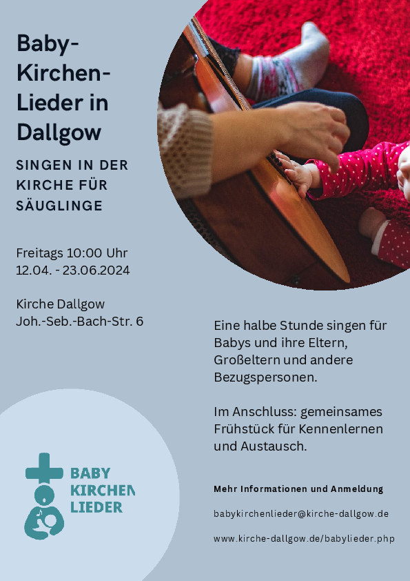Handzettel Baby-Kirchen-Lieder