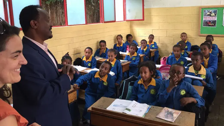 Zu Besuch in der German Church School in Addis. Foto: Samuel Jersak.