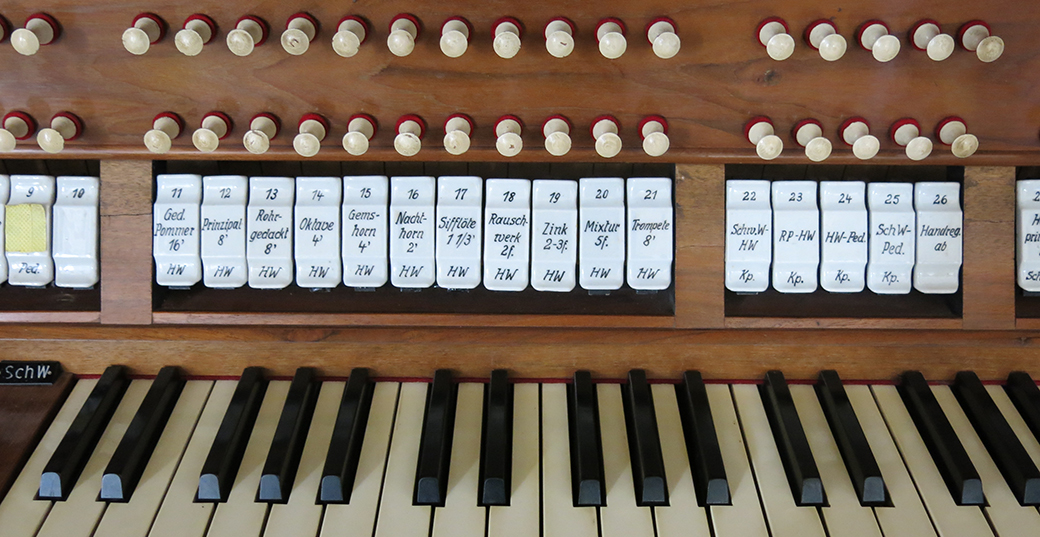 Orgelregister. Foto: Annette Kaiser, EKBO